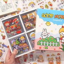 Hand account sticker decoration small pattern set 100 cartoon cute girl hand account book thermos material ins wind