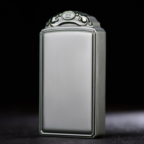 Xinjiang Hetian Jade Tower Qingyi fine material safe jade brand pendant Men and women jade jade jade safety brand pendant