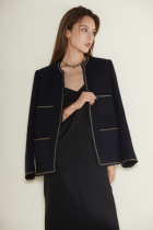 SVIP collection series 2021 early autumn new item to unlock the gas field tweed wool woven chain jacket female