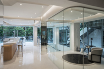 Shenzhen 5-19% hot curved tempered transparent frosted ultra-white glass door-to-door installation