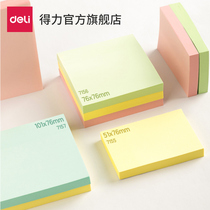 Deli post-it note sticker 1 small fresh large message label Sticky note sticker N times paste strong sticky small book mark Learning office students with portable memo sticker note card wholesale