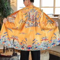 Chinese style Tang suit improved Chinese style mens cloak dragon robe jacket National style