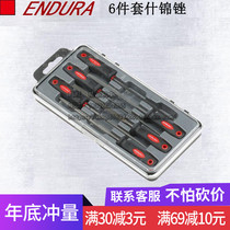ENDURA force easy-to-get 6-piece set of Shjin file E9033 E9034 E9035 flat file tip file semi-circular file