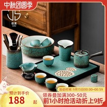 Retro kung fu tea set home Chinese side pot tea cup tea tray high-end gift box office tea small set