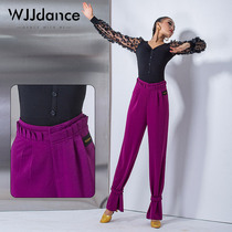 WJJdance modern dance pants women autumn and winter New Pleated waist head friendship national standard jitterba trousers practice suit