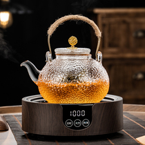 Tea-cooking stove Boiled Tea Stove Hammer Pattern Glass Teapot Electric Pottery Stove Cooking Teapot Suit Home Burning Kettle Tiliang Bubble Teapot