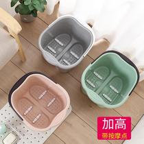 Foot basin bubble foot bucket household plastic massage foot washing artifact over calf health bucket foot bath tub insulation foot wash bucket