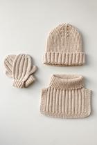 Thread warm three-piece hat scarf glove Rod needle text translation knitting diagram non-finished product