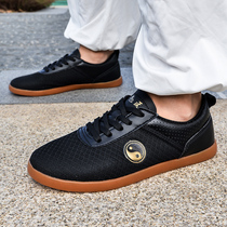  Mian Kuang tai chi shoes Mens soft beef tendon bottom mesh breathable martial arts practice shoes Womens spring and summer Taijiquan sports shoes