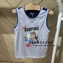 pawinpaw childrens clothing counter 2021 summer boys casual sleeveless round neck childrens vest RNB2518M