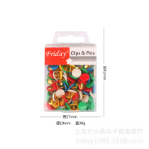 Foreign trade cross-border painting color plastic boxed pushpins office culture and education art creation painting boutique pushpins