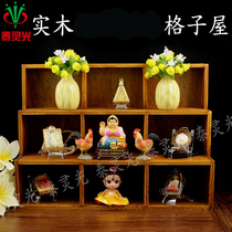 Thai Buddhist placing table Terrace Base Wooden Frame display frame Lattice Buddha Cabinet Pure Wood Handcrafted Pendulum