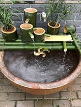 Entrance bamboo running water ornaments Shop club Water cart Courtyard water tank Villa opening Feng Shui wheel Gift beautification