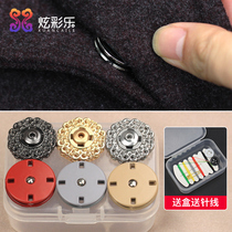  Dark buckle Coat buckle Anti-light metal mother-and-child buckle Invisible button Bag buckle Shirt clothes buckle accessories