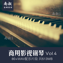 Piano and Keys Vol 4 Film and television piano soundtrack clips Film music material Commercial copyright-free