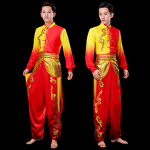 New drumming costume costume male China Drum Dance suit 2021 modern dance opening dance waist drum to drum set