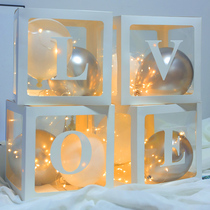 ins Net red balloon box luminous birthday decoration Proposal wedding Wedding room party KTV scene decoration supplies