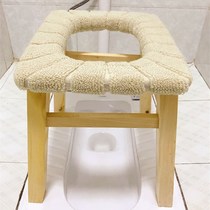 Squatting changed to toilet artifact Pregnant woman toilet artifact Toilet stool toilet toilet squat frame childrens solid wooden chair