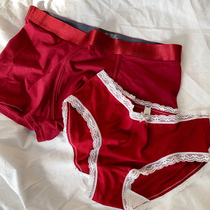 secretworld couple panties This year bi into the New Year for men and women red good-looking giant comfortable Japanese simple