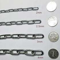 S fine iron chain ultra-fine iron chain decorative chandelier fine iron chain hook galvanized small iron chain 2-5mm drying chain
