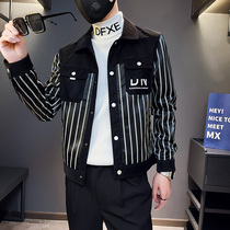 Mens leather clothing New 2021 explosive Net red handsome slim casual jacket autumn locomotive clothing trend handsome handsome