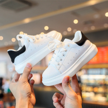 Child Mckun Small White Shoes Spring Style Genuine Leather Breathable Boy New Tide Cards Casual Child Shoes Girl White Sneakers
