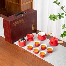 Black Pottery Tea Set Side set the pot Kung fu tea with portable tea set Office Business Gift can formulate logo