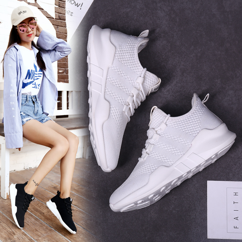 Female Shoes Autumn 2019 New Black Sports Shoes Female Breathable Running Shoes Student's Leisure Shoes Autumn Shoes