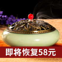 Large incense burner Household agarwood incense stove Creative decoration Indoor sandalwood seat holder fireproof mosquito coil plate holder aromatherapy stove
