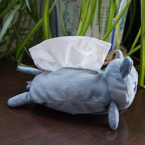Japans original single foreign trade cute cat with magnifying aunt towel box set car desktop plush ornaments