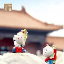 The Palace Court cat ornaments Chinese style Peking Opera drama cat dolls hand dolls hand dolls gift museum cultural creation