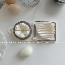 Rabbit July) egg cutter INS style Japanese simple home kitchen gadget manual egg processor slicer slicer