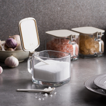 Kitchen spice jar glass seasoning bottle household sugar salt jar condiment storage put monosodium glutamate condiment box set