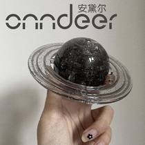 onndeer New Year gift crystal puzzle building block stereo 3d universe planet model couple birthday DIY handmade