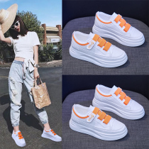 Small white shoes womens shoes 2021 new autumn Leisure board shoes explosive ins Super fire Velcro autumn winter plus lint cotton shoes