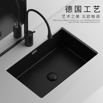 German craft matte black table lower basin ceramic balcony wash basin embedded toilet wash basin gray square basin