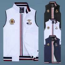 Men's golf suit waistcoat spring and autumn thin sports sleeveless vest large size collar waistcoat horse clip men's style