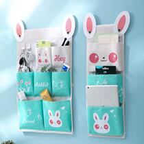 Spot anti-dust containing hanging bag cloth art Double face lingerie collecting bag Dormitory Wardrobe Suspended Cartoon Socks Storage