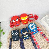 Avengers toddler bag boys cross cartoon Superman coin wallet silicone new anime mini zipper