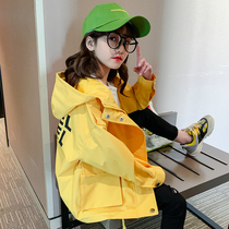 Childrens clothing girls spring clothing jacket 2022 new Korean version Ocean Gas Childrens spring and autumn windfall The girl blouses the girl blouses