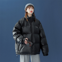 Black Puskin cotton clothes women oversize tide 2021 new winter thick down cotton coat coat Korean version