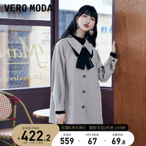 Vero Moda2021 early Autumn New JK sweet wind temperament bow decoration vintage coat windbreaker women