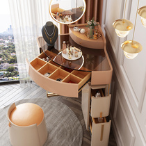 Corner dressing table storage cabinet integrated bedroom light luxury modern simple high-end small apartment Net red triangle makeup table