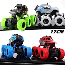 Cross-border alloy back force climbing off-road vehicle model 6-wheel shock-absorbing big foot car sound and light childrens metal toys