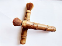 Gray brush soft brush carbonized bamboo handle guqin special brush