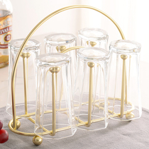 Light luxury cup holder desktop creative upside-down cup shelf drain shelf Nordic glass cup storage shelf