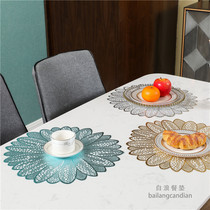 Light luxury PVC Western placemats decoration mats hotel restaurant hot stamping table mat coaster plate mat plate mat anti-scalding table mat
