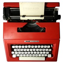 Retro vintage old mechanical keyboard English typewriter red collection gift import niche literary nostalgic antique