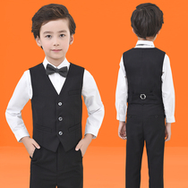 Childrens dress suit boy suit vest small host piano performance clothes boy wedding flower childrens clothing spring and autumn