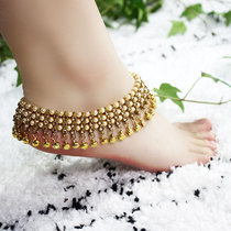 Indian fashion imported jewelry anklet foot chain female bell belly dance performance ancient style exaggerated personality has sound